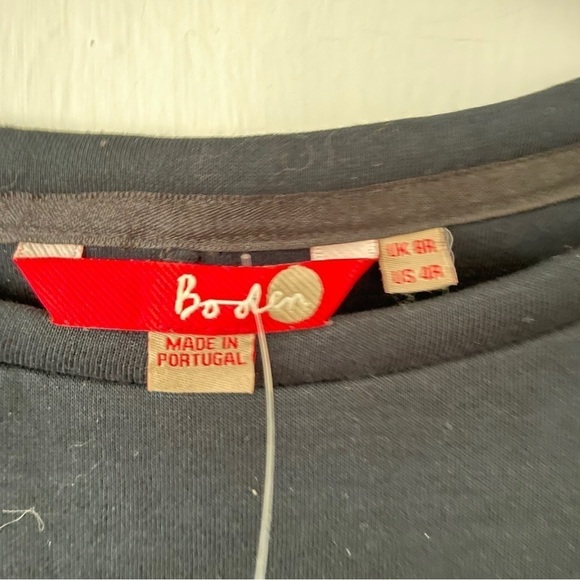 Boden Navy Blue 3/4 Sleeve Dress with Front Pockets - Picture 3 of 9